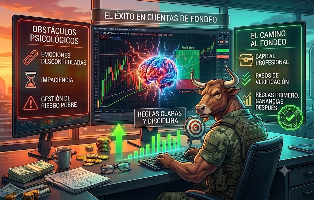 Psicología de las cuentas de fondeo y psicotrading para traders